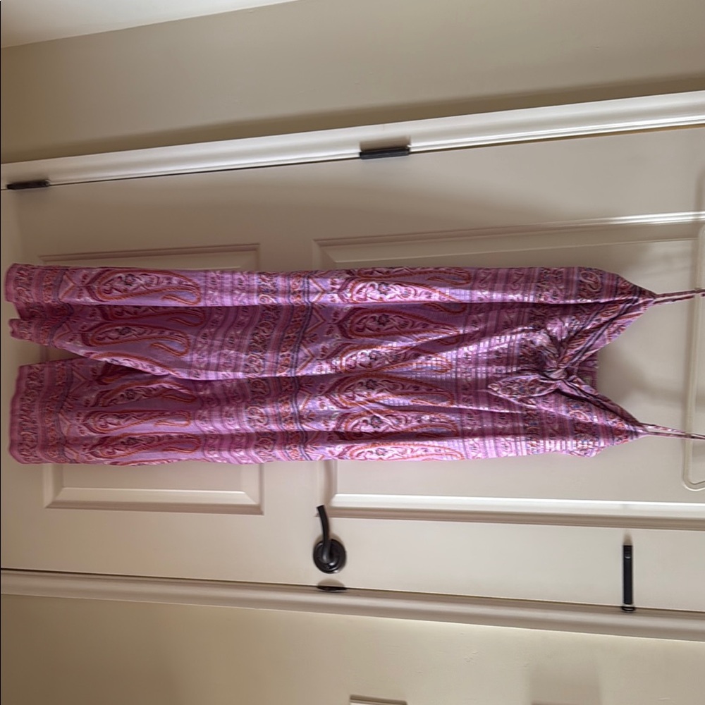 J.Crew Point Sur Pink Shimmering Wide Leg Jumpsuit
